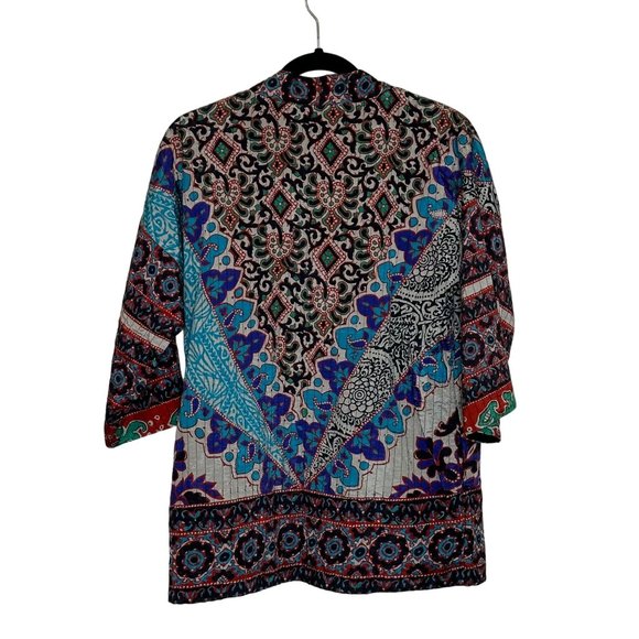 Soft Surroundings Quilted Topper Jacket Size XSP Petite‎ Multicolor Boho Artsy - Picture 2 of 8